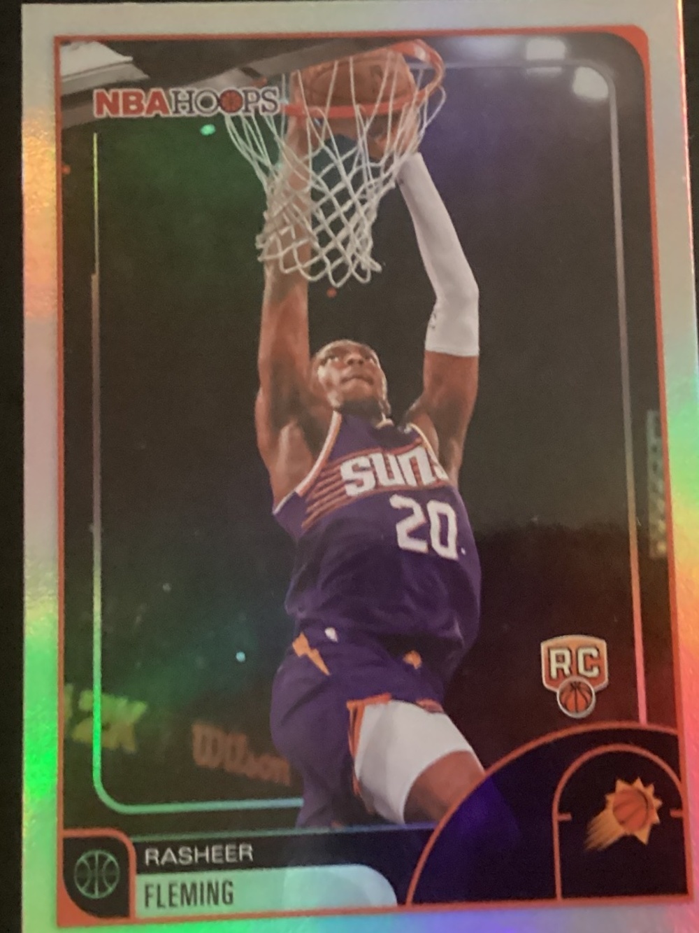 2026 NBA Hoops Rasheer Fleming RC Silver Holo Rookie Phoenix Suns